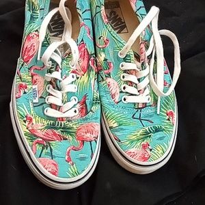 Vans flamingo canvas sneakers Men's 9 Women's 10.5